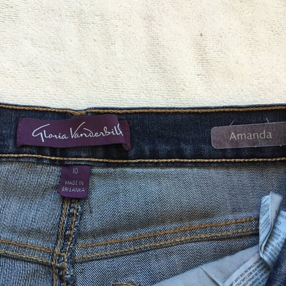 Gloria Vanderbilt Jeans Amanda Women's Sz 10 Short High Rise Tapered Leg Classic - Picture 3 of 7